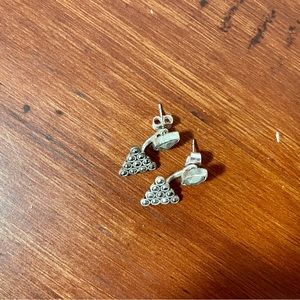 Bundle 3 for $10! 🛍️ Silver beaded wrap earrings